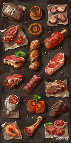 Q版锅包肉物品拟人化