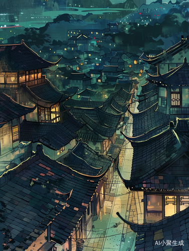 夜景与古风建筑的完美结合