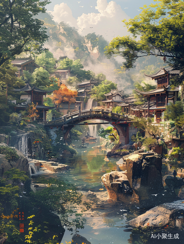无锡惠山古镇：大面积留白、岩彩板绘、唯美景深