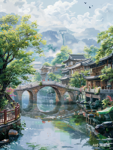 无锡惠山古镇：大面积留白、岩彩板绘、唯美景深