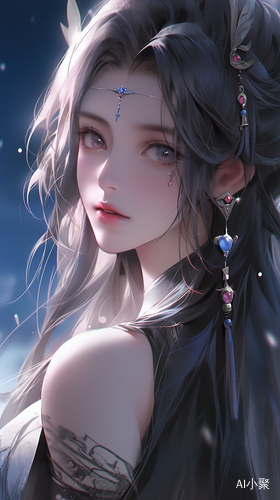 Beautiful Anime Girl: Goddess of the Moon in 3:5 v 5.1