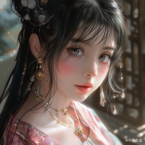 可爱害羞的美少女