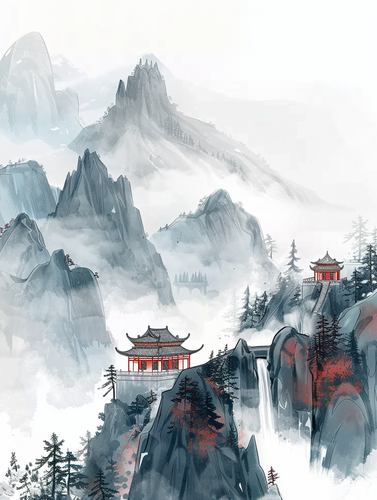 线条与中国山水的碰撞