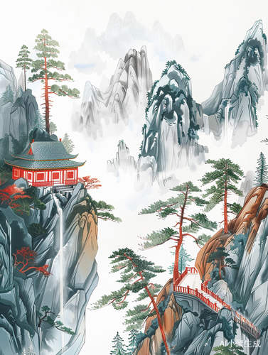 线条与中国山水的碰撞