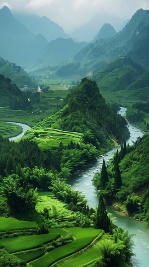 茂密的大青山、碧绿的清澈江水、蜿蜒的曲线山路、青翠欲滴的绿树林立、鲜花绽放的草地、婀娜多姿的翠绿植被、微风拂过的慢慢流动的绿草地、青青翠竹丛、浓绿色的涧溪流淌、幽深的绿色森林、青山脉脉含情、清澈见底的绿水悠然流淌、绿树成荫的水泽、翠绿山峦云雾缭绕、蓝天绿水间的和谐纯美、绿意盎然的田野、绿叶拂动的湖面、流淌青绿的小溪、蔚蓝天空下的翡翠山野、绿草如茵的青山美景、青山环绕