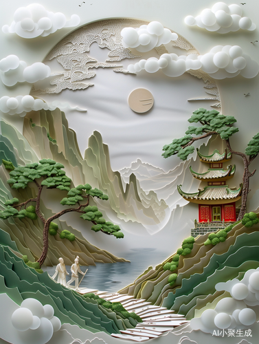 纸上世界---东方山水纸雕艺术的魅力