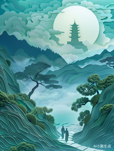 纸上世界---东方山水纸雕艺术的魅力