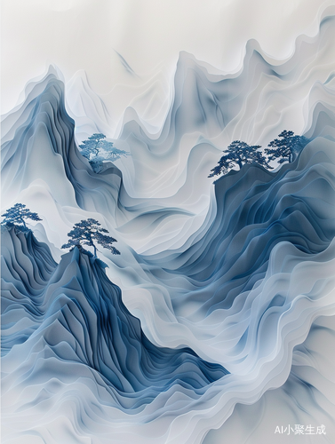东方幻境中的纸上曼妙空灵景色