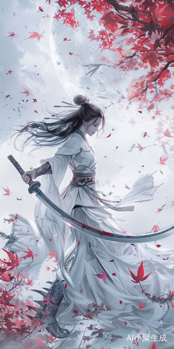 Chinese Girl in Dragon-Inspired Hanfu