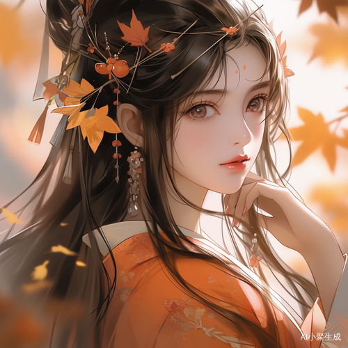 古装女孩美丽的细节眼睛与完美的背景