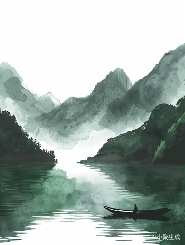 漫漫旅程，极简国风插画