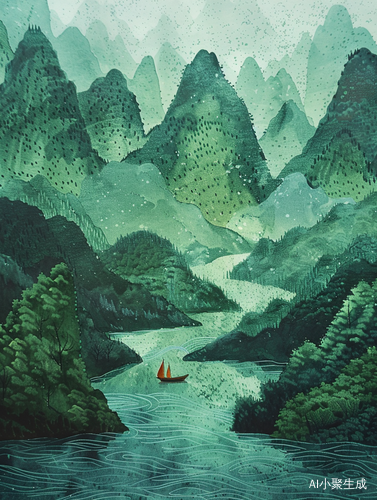 漫漫旅程，极简国风插画