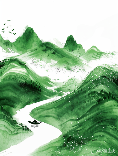 漫漫旅程，极简国风插画