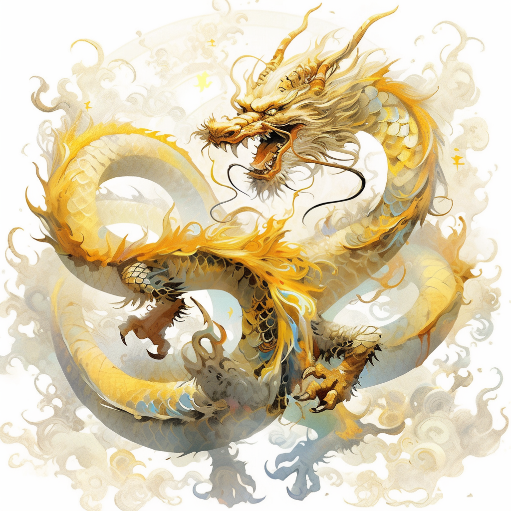 超现实人物金龙设计图像