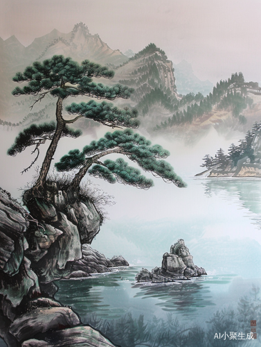 古人的诗意生活：松壑泛舟图