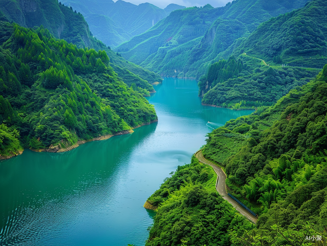 青山环绕，碧水连天