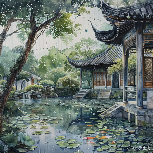 梦回江南：古风园林与水彩气泡的诗意旅行