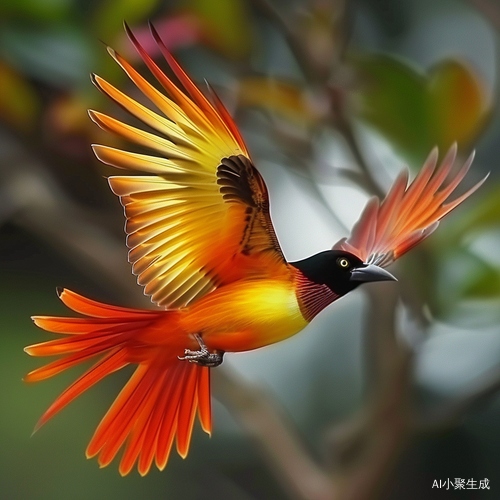 瑰丽多彩的天堂鸟