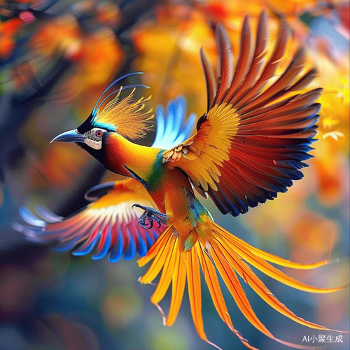 瑰丽多彩的天堂鸟