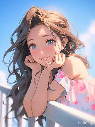 Summer, Super Cute Girl with Brown Hair and Big Eyes in Ultra-HD Portrait