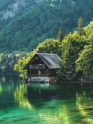 Tranquil Retreat: Ancient Thatched Cottage by Green Mountain Lake