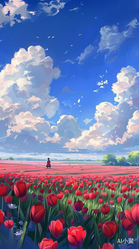 Miyazaki Hayao Animation Style: A Romantic Journey Through Ten Miles of Tulip Flower Sea