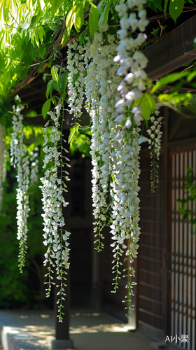 The Enchanting Beauty of Hanging White Wisteria Flowers