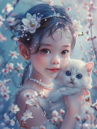 森系女孩和猫咒语：可爱治愈的头像插画