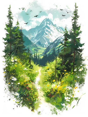 Captivating Wolf Hiking T-Shirt Design