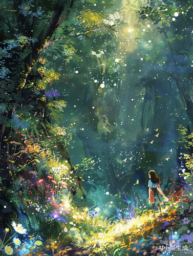 梦幻森系女孩的春光明媚与自在饮酒