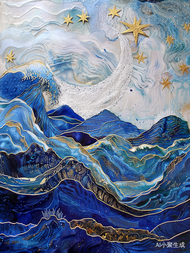 Innovative Page Design Featuring Bottom View of Chinese Great Wall and Serene Multi-Layered Figures