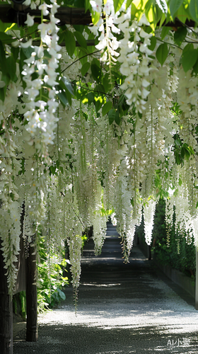 Breathtaking White Wisteria Creates a Natural Paradise