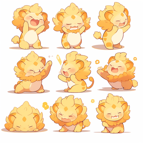 Exaggerated Cute Expressions: Mori Kei Lion Plush Art