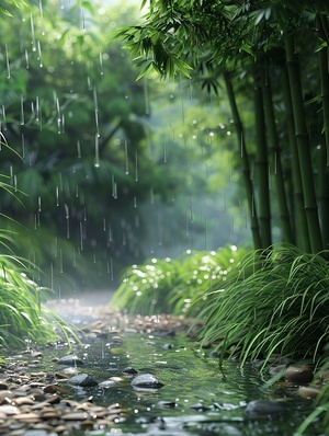 rain,rain day,grass,(waterfall:1.3),rivers,Water spray,meadow,Spring rolls,bamboo,bamboo forest,bamboo shoot,(White flowers:0.5),Font Art,Focus in the middle,Natural scenery,no people,masterpiece,high-definition details,3D art,C4D,OC rendering,light green,depth of field,clear contrast between front and backlora：绿意盎然春色茶饮0.5、玉涧 _ 玉制国风0.2、微缩世界0.5、爱丽丝0.4、3D电商模型0.3#ai #ai绘画 #stable_diffusion #ai艺术字 #绘画 #壁纸 #24节气 #清明节