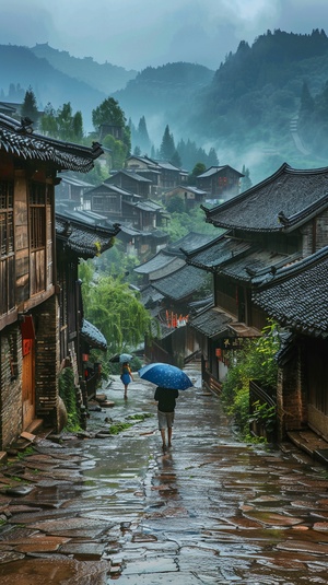 清明时节雨纷纷，路上行人欲断魂。借问酒家何处有？牧童遥指杏花村。