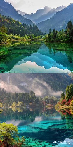 九寨沟：童话般梦幻美景