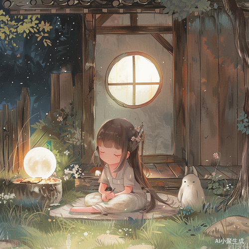 院子的夜晚幸福时刻