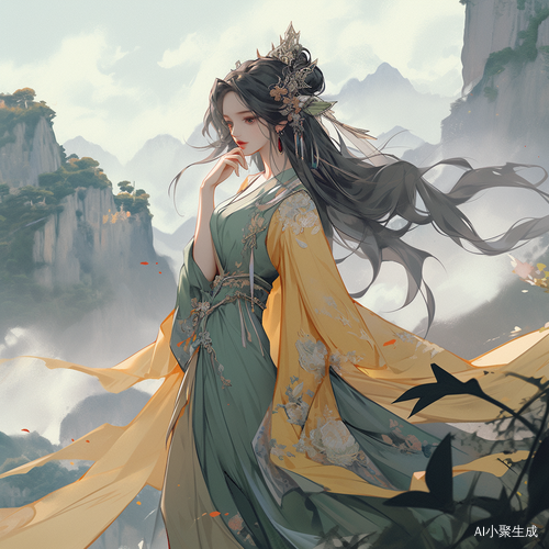 中国风仙女山巅