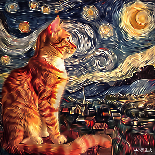 星空中的猫咪