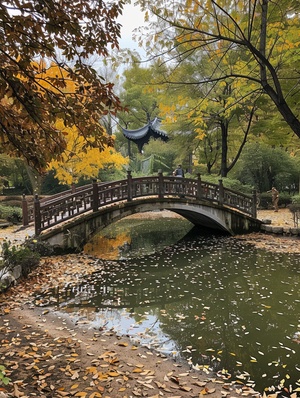 🌳园林之美，尽展宋韵古韵🏞️中式建筑🍃一幅画，一片景，让人仿佛穿越回了那遥远的宋代。画面中的亭台楼阁，琉璃绿瓦，在翠绿的树木映衬下更显古韵悠长。🏮🌉石桥横跨，落叶轻飘，静谧的河流流淌着岁月的歌。远处的塔楼，若隐若现，仿佛诉说着千年的故事。🏯🎨丰富的色彩，营造出温暖而宁静的氛围，这就是东方之美的独特魅力。传统与现代的完美融合，让人心生向往。🏞️🌿感受园林的宁静，品味宋韵的深厚，让我们一起沉浸在这幅美丽的画中，体验那份独有的国风情怀。🍁#园林 #宋韵 #古韵 #东方之美 #国风 #传统文化 #署队长 #AI绘画有点东西#这个模板有点东西#想记录下此刻 #山水画 #古画 #青绿山水 #带你走进画里 #打卡一下 #保持更新 #日常 #记录我的生活 #清清日常库存 #想记录下此刻 #中式合院 #中式建筑 #苏式建筑 #合院别墅 #艺术品收藏 #艺术画 #艺术品 #每日艺术分享 #想画就画 #艺术家