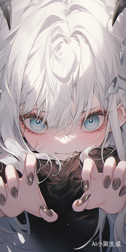 利爪少女白发竖瞳