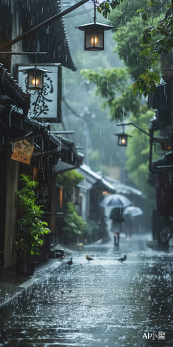 雨中的诗意