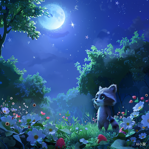 Little Raccoon's Magical Night Adventure