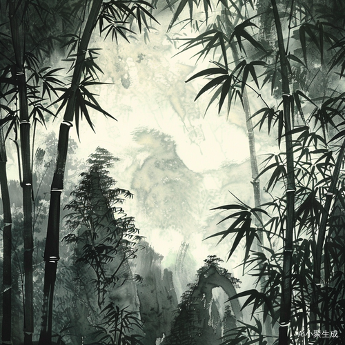 Poetic Bamboo Forest Scenery