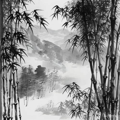 Poetic Bamboo Forest Scenery