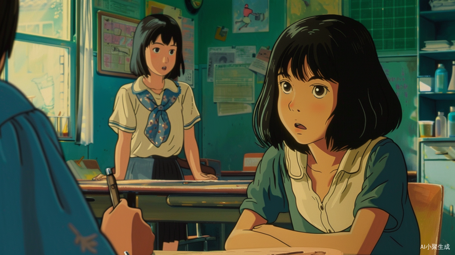 小学心理课堂上的互动：女老师与齐肩少女