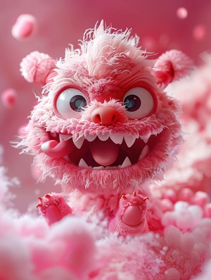 pink chineses dragon has fluffy appearance,baby fat,laugh heartily,red background,doing joyful jumping,made of cotton candy,exaggerated expression,adding a festive atmosphere ar 3:4 v 6.0 s 250#浪漫生活的记录者 #生成艺术 #AI动画 #镜头里的年味 #艺术作品 #艺术欣赏 #midjourney关键词 #midjourney #Ai绘画 #midjourney练习 #每周pk投票任务