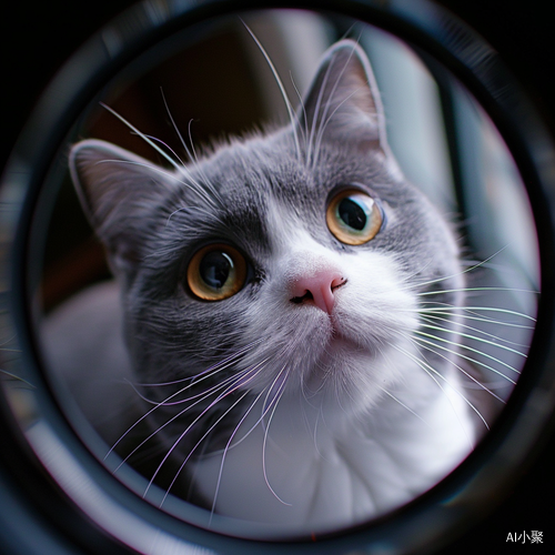 Adorable British Blue and White Shorthair Cat