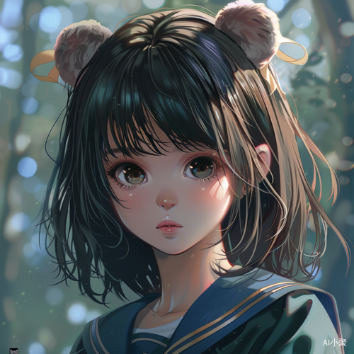 Cute Anime Bear Pattern AR 9:16 V 6.0 Style Raw