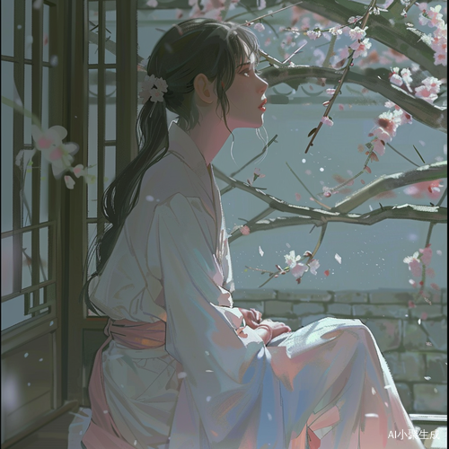 桃花节的可爱卡通人物设计